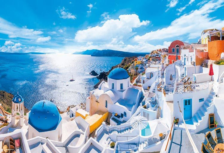 Beverly M81-633 Jigsaw Puzzle Cool Wind in Santorini (1000 S-Pieces)