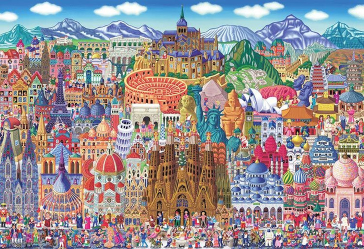 Beverly M81-631 Jigsaw Puzzle World Famous Sights Gathered Together (1000 S-Pieces)