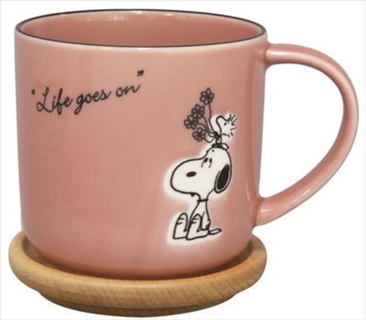Yamaka Peanuts Snoopy Mug With Coaster (Red)