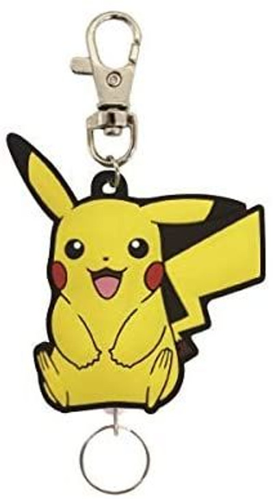 SK JAPAN Pokemon Rubber Reel Keychain Pikachu