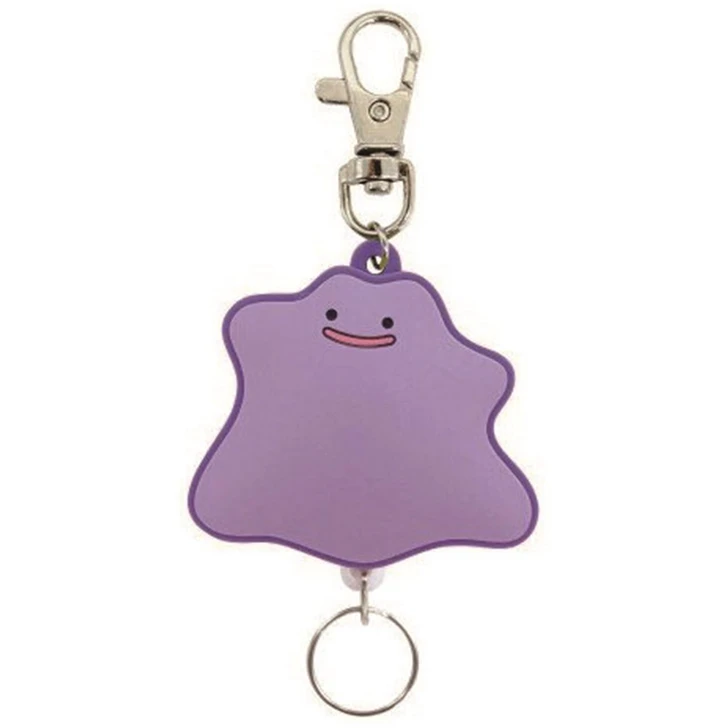 SK JAPAN Pokemon Rubber Reel Keychain Ditto