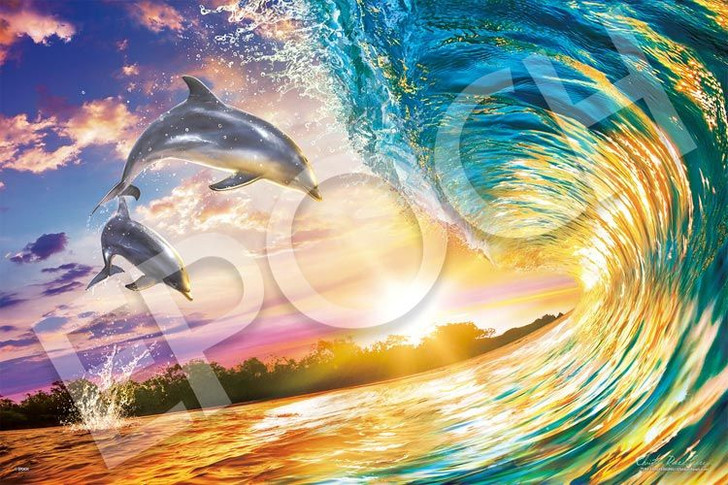 Epoch 13-037s Jigsaw Puzzle Lassen Challenging the Waves (Glow in the Dark) (1000 Pieces)