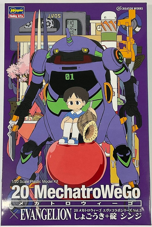 Hasegawa 1/20 20 Mechatro WeGo Evangelion Collaboration Series Vol.5 'EVA Unit-01' w/ Shinji Ikari Plastic Model