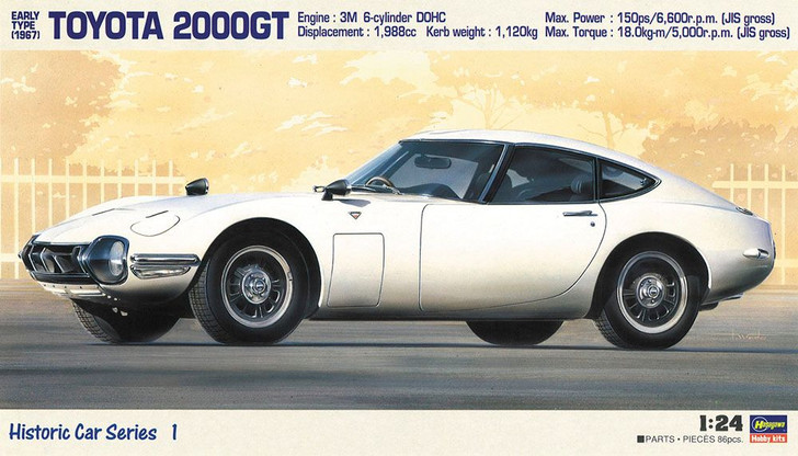1/24 Toyota 2000GT Early Type (1967) Plastic Model