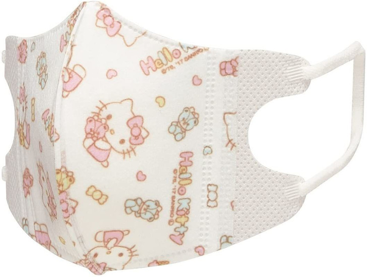 Skater Three-layer Non-woven Hello Kitty Mask for Baby(Age 2-3) (5 Sheets)