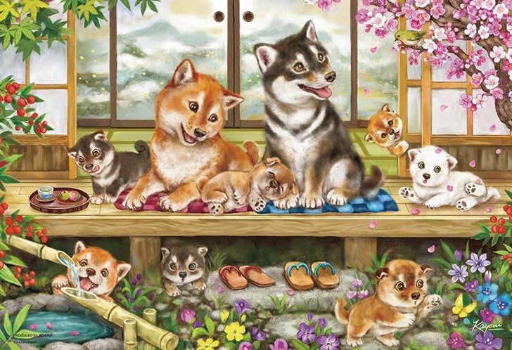 Beverly 33-210 Jigsaw Puzzle Shiba Inu Porch Time (300 Pieces)