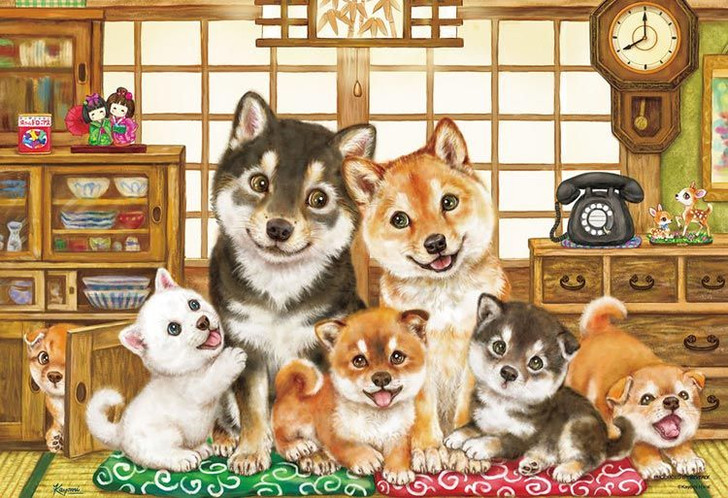 Beverly 33-209 Jigsaw Puzzle Together is the Best with Shiba Inu (300 Pieces)