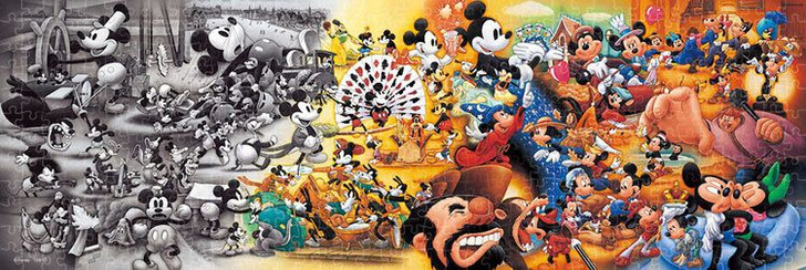 Tenyo DG456-724 Jigsaw Puzzle Disney Mickey & Friends Famous Scenes Through The Years (456 S-Pieces)