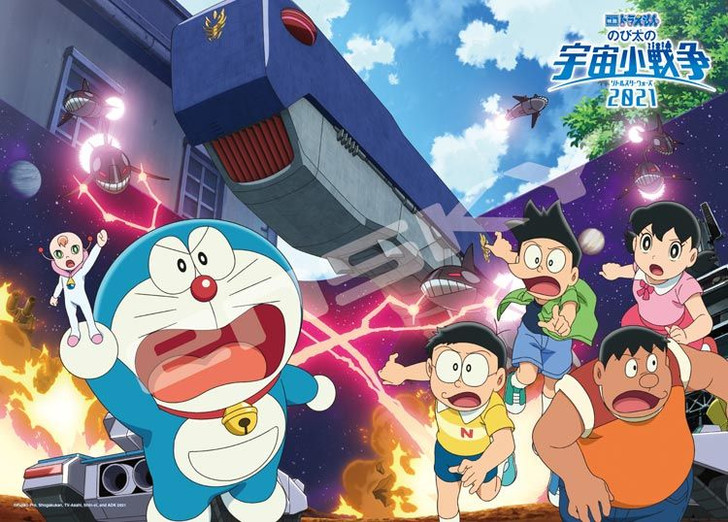 Ensky 300-L566 Jigsaw Puzzle Doraemon: Nobita's Little Star Wars 2021 Did the Rebels Come? (300 L-Pieces)