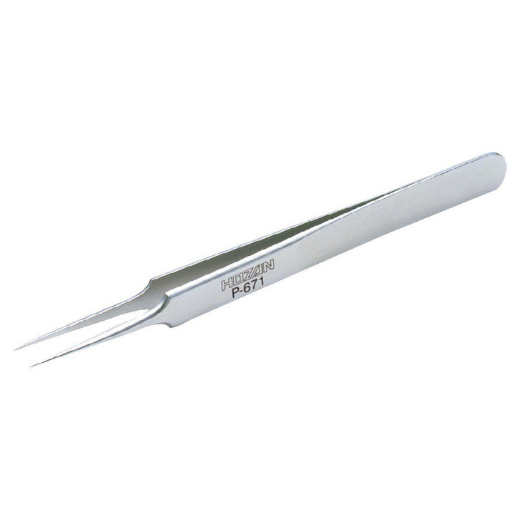 Hozan P-671 Precise Stainless Steel Tweezers Non-Magnetic Type