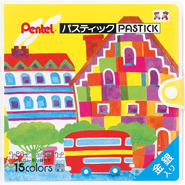 Pentel Pastic All Core Color Pencil 15 Color Set