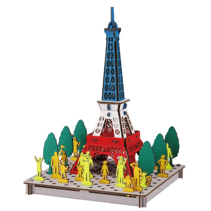 hacomo PUSUPUSU Paper Craft Paris Tower Tricolor