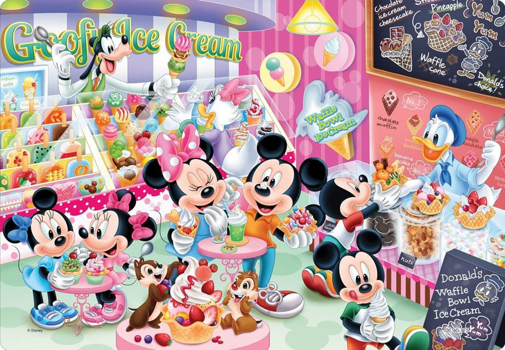 Tenyo Jigsaw Puzzle Disney Mickey & Minnie Ice Cream Shop (60 Pieces) Child Puzzle