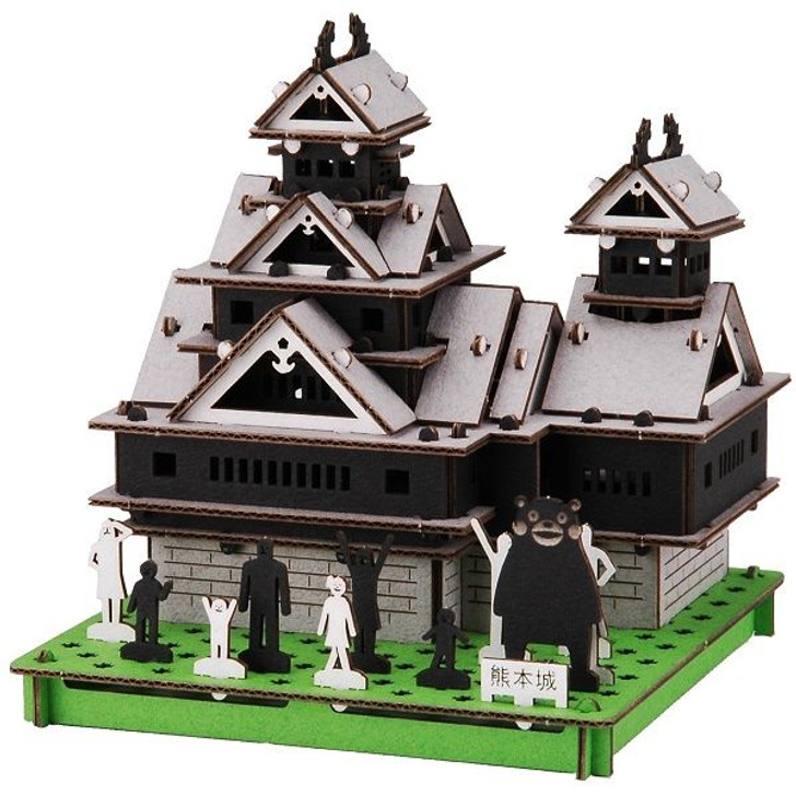 hacomo PUSUPUSU Paper Craft Kumamoto Castle with Kumamon