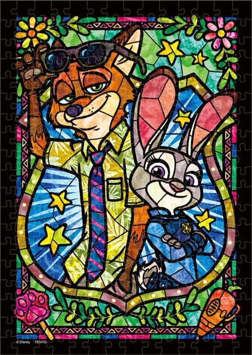 Tenyo DSG266-973 Jigsaw Puzzle Disney Zootropolis Judy & Nick (Stained Art) (266 S-Pieces)