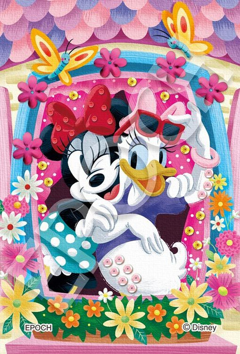 Epoch 70-035 Jigsaw Puzzle Disney Mickey & Friends Window Minnie and Daisy (Decoration Puzzle) (70 S-Pieces)