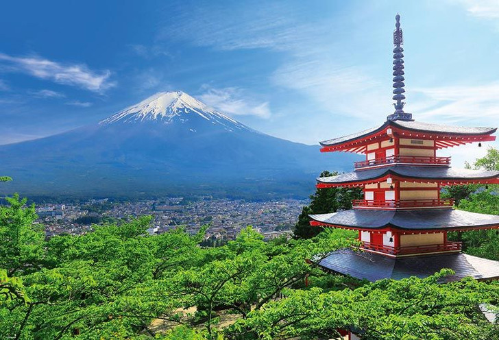 Beverly 51-297 Jigsaw Puzzle Asama Shrine Overlooking Mt.Fuji (1000 Pieces)