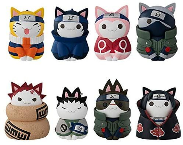 Megahouse Mega Cat Project Nyaruto Cats Of Konoha Village 8 Pcs Box (Naruto)