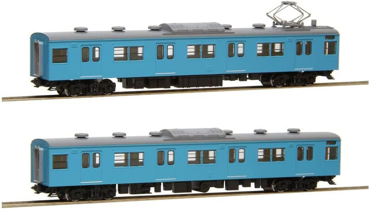 Tomix 98496 JR Series 103 Commuter Train (JR West Specification/ Black Sash/ Sky Blue) 2 Cars Add-on Set (N scale)