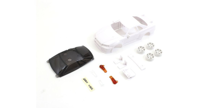 Kyosho MZN206 Nissan Skyline GT-R V-spec (R34) White Body Set (w/Rim for AWD)