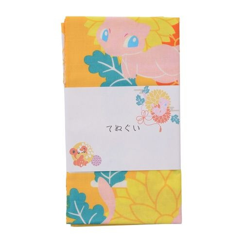 Pokemon Center Original Tenugui Mew & Chrysanthemum