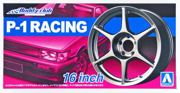 Aoshima Tuned Parts 1/24 P-1 Racing 16inch Tire & Wheel Set