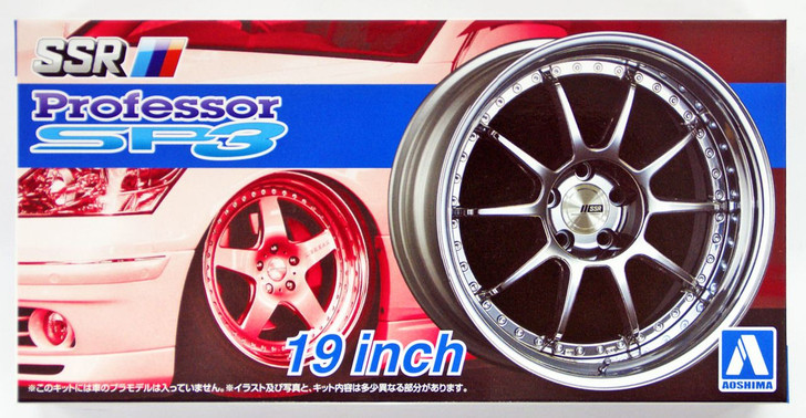 Aoshima Tuned Parts 1/24 SSR Professor SP3 19inch Tire & Wheel Set