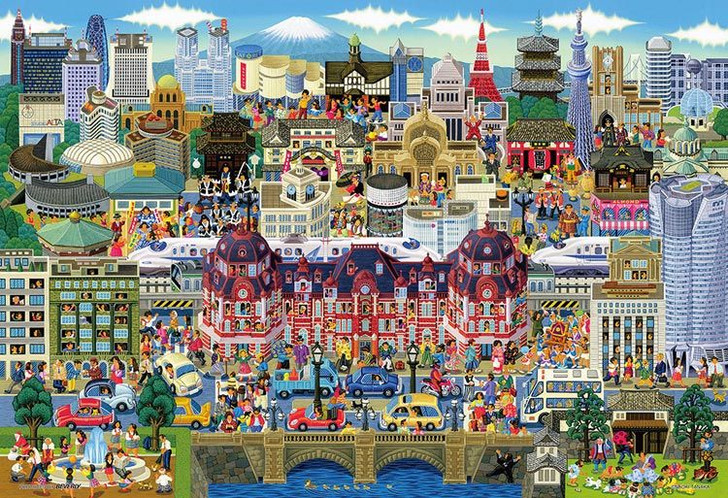 Beverly M81-636 Jigsaw Puzzle Famous Tokyo Sights (1000 S-Pieces)