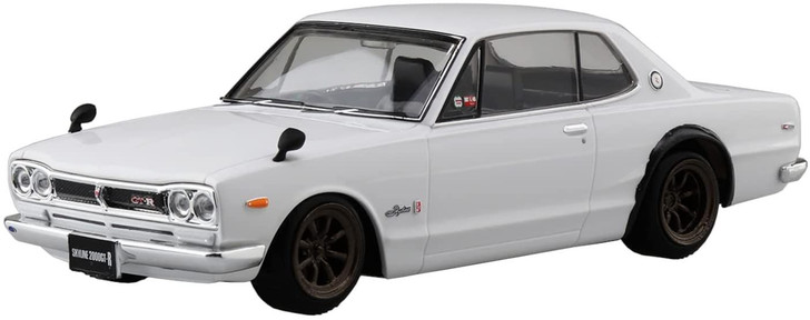 Aoshima The Snap Kit 1/32 Nissan Skyline 2000GT-R Custom Wheel (White) Plastic Model