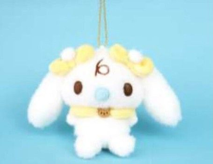 Nakajima Sanrio Plush Keychain Mascot Cinnamoroll Matching Pigtails Milk