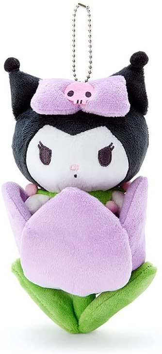 Marushin Sanrio Plush Keychain Mascot Kuromi Tulip