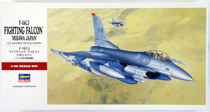 Hasegawa 1/48 F-16CJ Fighting Falcon 'Misawa Japan' (U.S. Air Force Tactical Fighter) Plastic Model