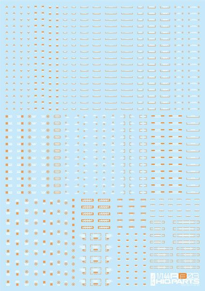 HiQparts 1/144 RB03 Caution Decals White & Orange RB03-144WAO