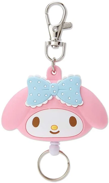 Sanrio Face Shaped Reel Keychain My Melody