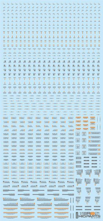 HiQparts 1/100 Gray & Orange RB01 Caution Decal