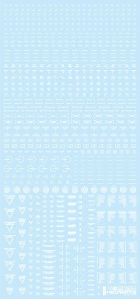 HiQparts 1/100 One Color White RB02 Caution Decal