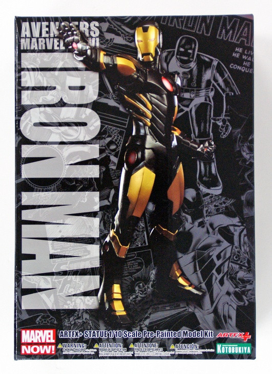 Kotobukiya MK158 ARTFX Iron Man (Black x Gold) PVC Figure 1/10 Scale (4934054092482)
