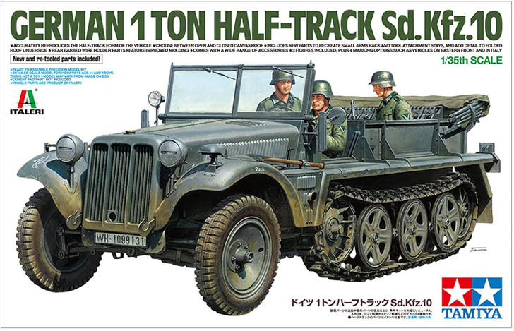 Tamiya 1/35 German 1 Ton Half-Track Sd.Kfz.10 Plastic Model