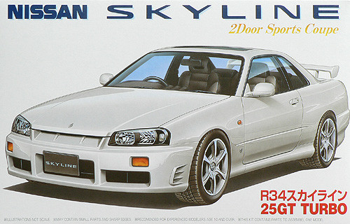 Fujimi ID-16 Nissan Skyline 25GT Turbo (R34) 1/24 Scale Kit 034430 (4968728034430)