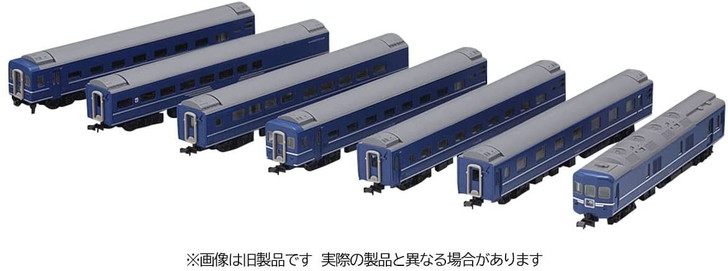 Tomix 98802 JNR Limited Express Sleeping Train Series 24 Type 25-100 'Hayabusa' 7 Cars Set (N scale)