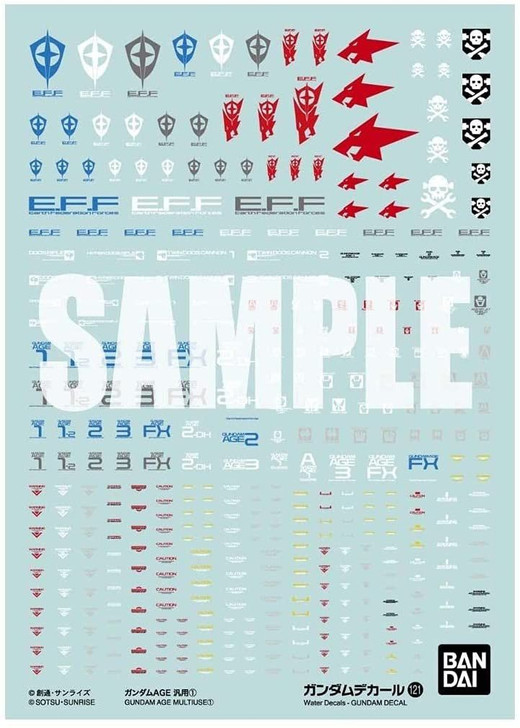 Bandai Gundam Decal No.121 for 1/144 Gundam AGE Multiuse (1)