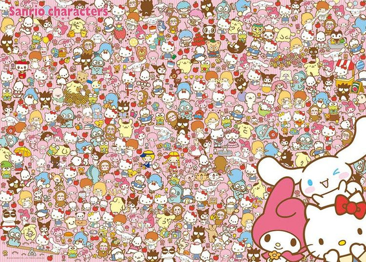 Beverly 66-221 Jigsaw Puzzle Sanrio Let's Look For Our Favorite Sanrio Characters (600 Pieces)