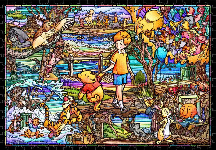 Tenyo DSG500-628 Jigsaw Puzzle Disney Winnie the Pooh Story (Stained Art) (500 S-Pieces)
