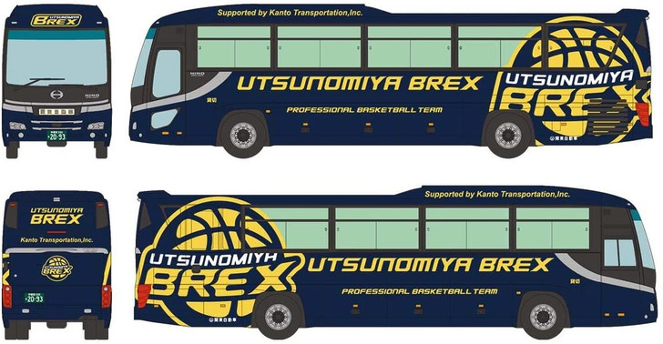Tomytec Bus Collection Kanto Motor Utsunomiya Brex Team Bus (N scale)