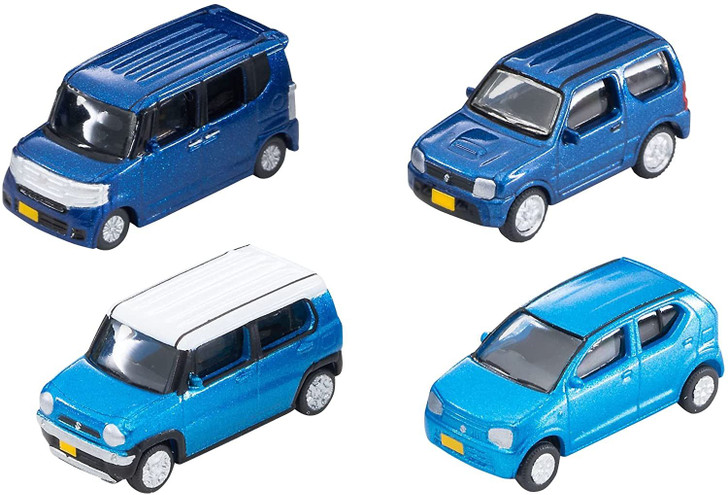 The Car Collection Basic Set Select Blue (4 Cars) (N scale)