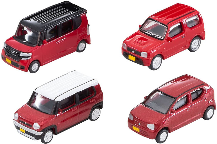 The Car Collection Basic Set Select Red (4 Cars) (N scale)