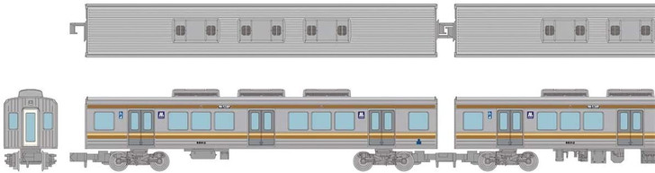 Tomytec Osaka Metro Series 66 Un-updated (Sakaisuji Line 12 Configuration) 4 Cars Add-on Set (N scale)