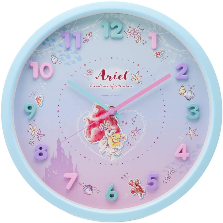 T's Factory The Little Mermaid Ariel Wall Clock  Green