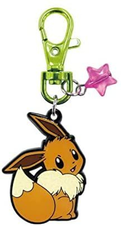 SK JAPAN Pokemon Glitter Metal Keychain Eevee (Female)