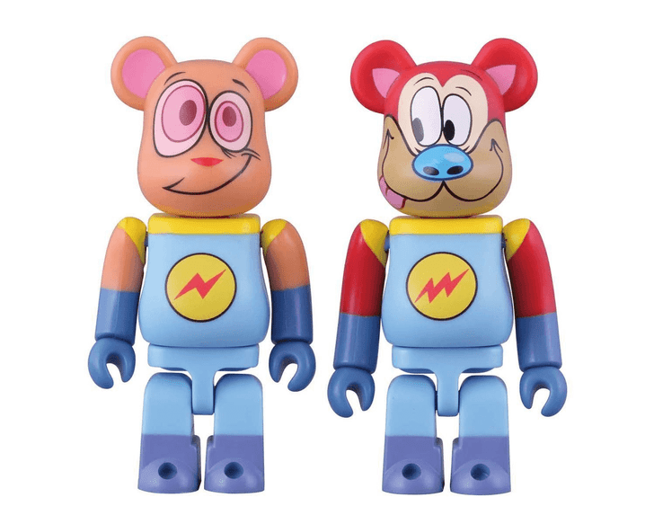 Medicom BE@RBRICK Ren and Stimpy Space Madness Astronaut. 2 PACK 4530956302430 (4530956302430)